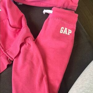 GAP Kids Pink Matching Sweatpants & Zip Sweater